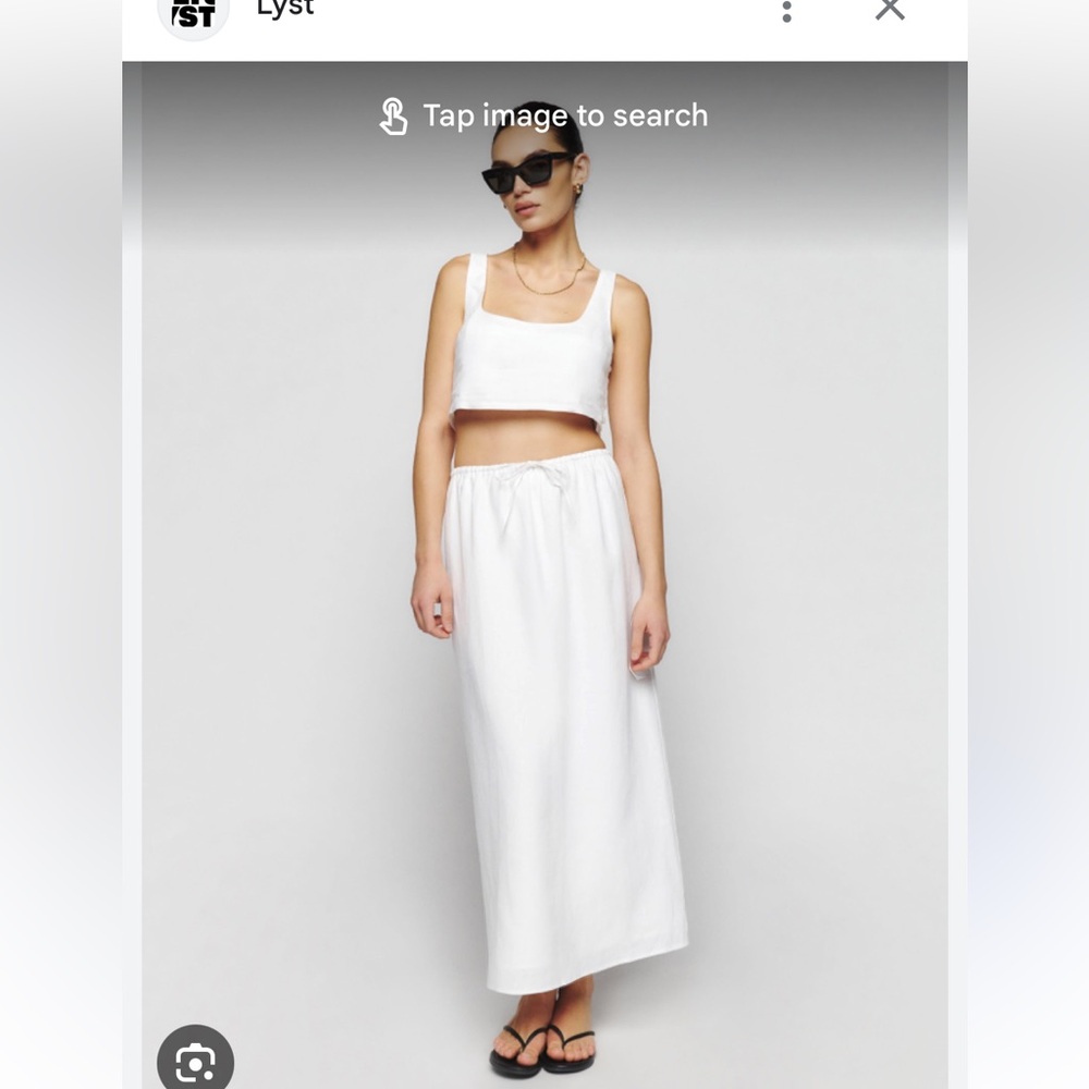 Reformation linen maxi skirt